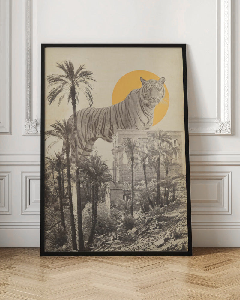 Giant Tiger In Ruins Poster