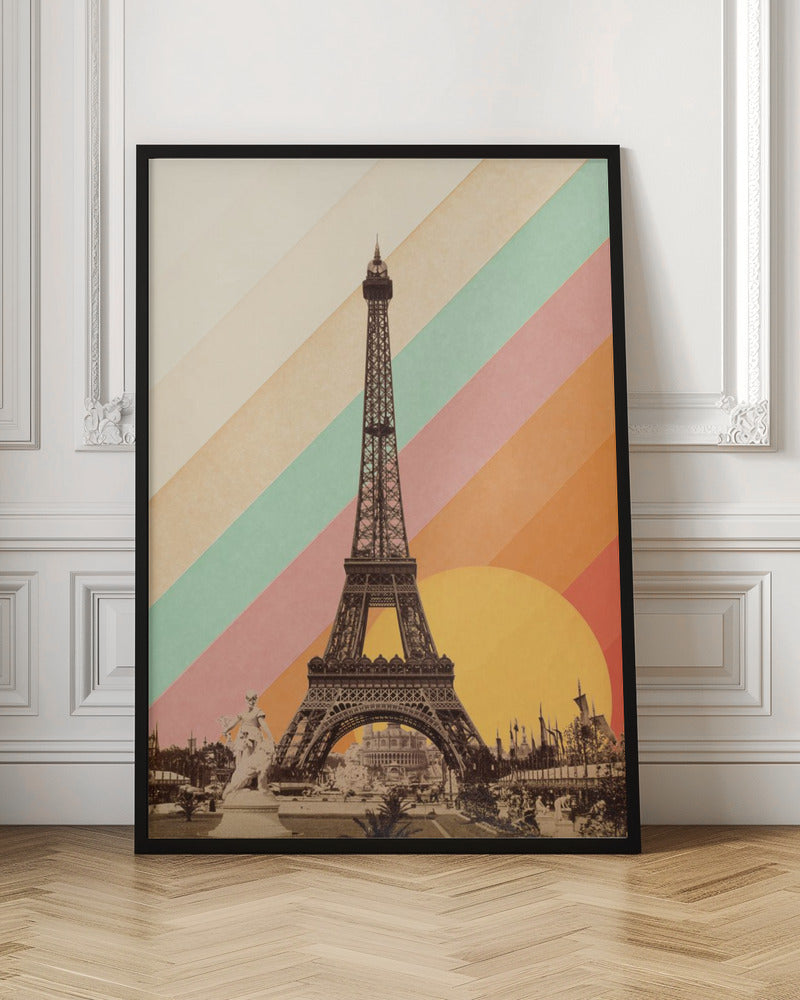 Eiffel Tower Rainbow Poster