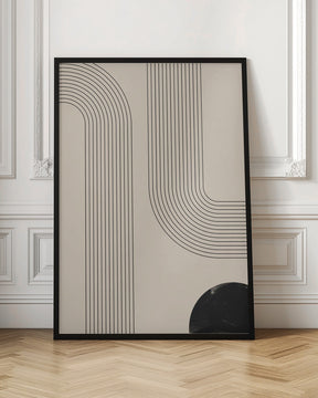 Black Minimal Line Art Poster