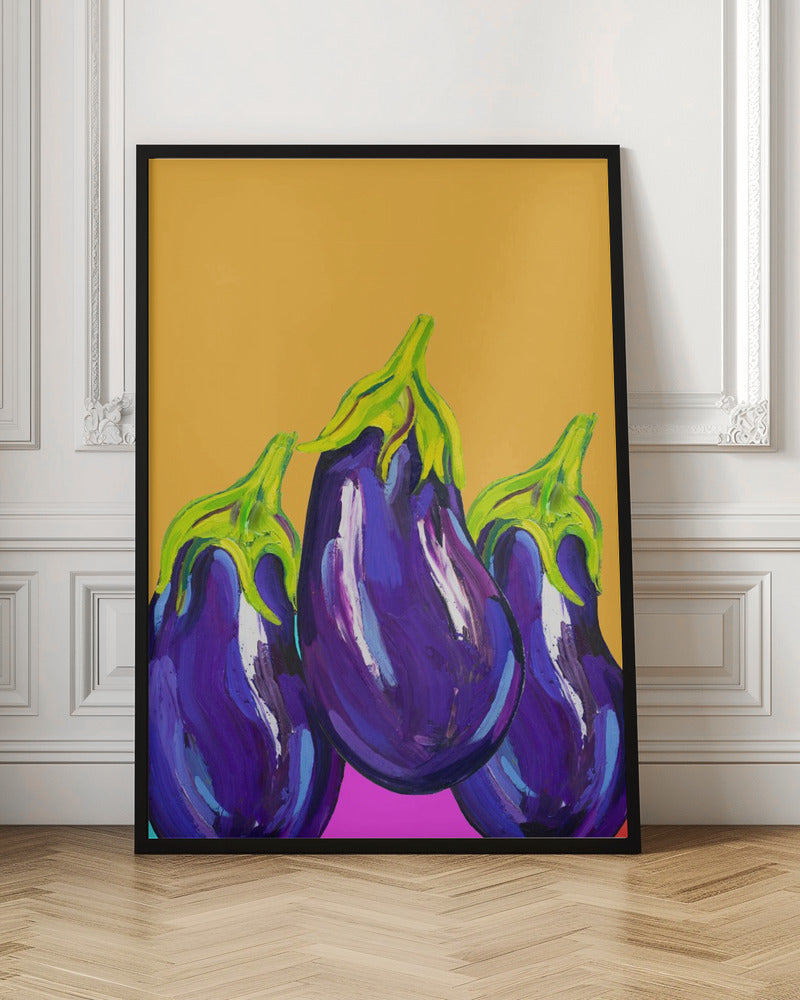 Groovy Aubergines Poster