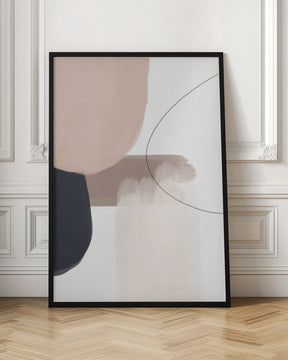 Abstract Beige Black Art Poster