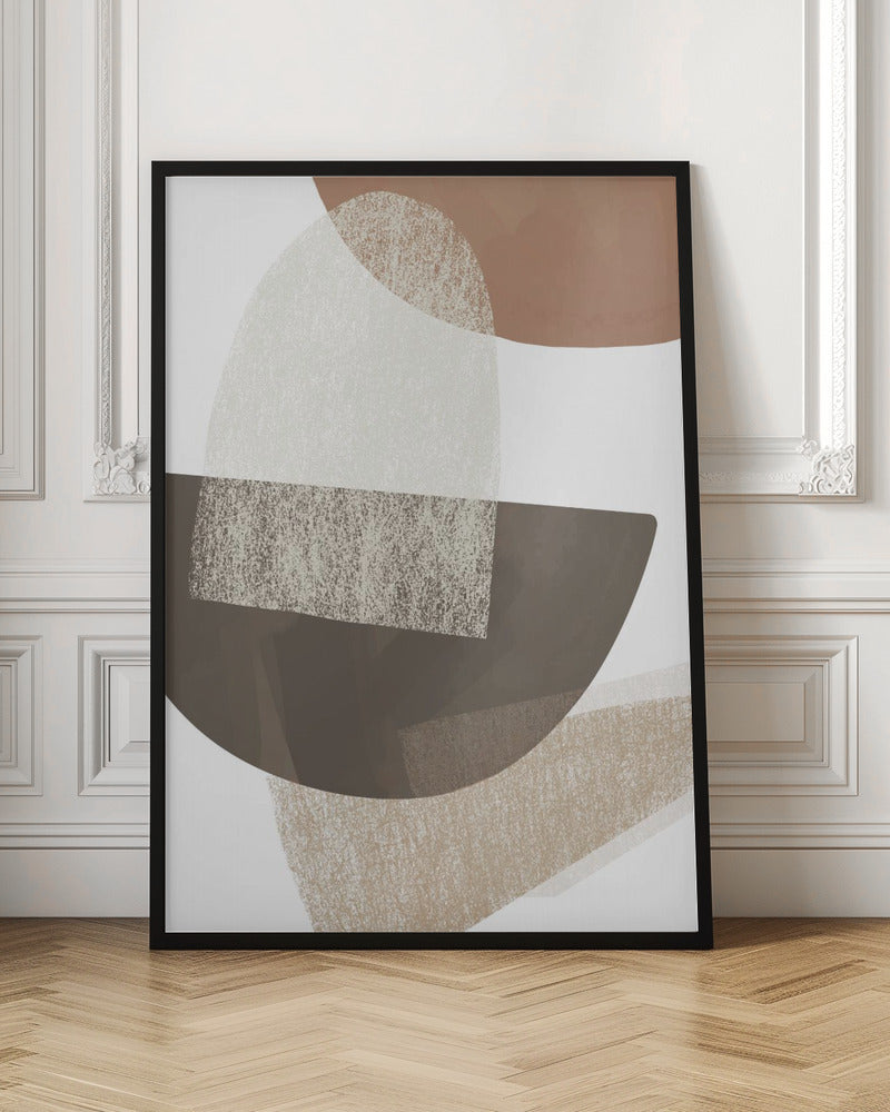 Earth Tone Geometric Art Poster