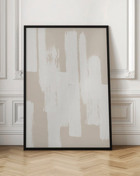 Beige Brush Strokes Poster