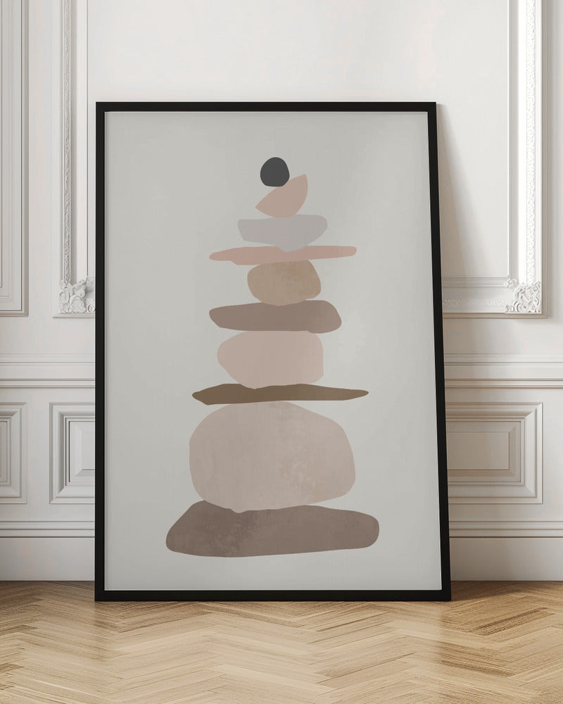 Rock balancing Art Poster