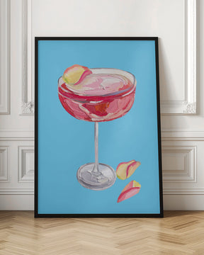 Sparkling Rose Gin Cocktail Poster