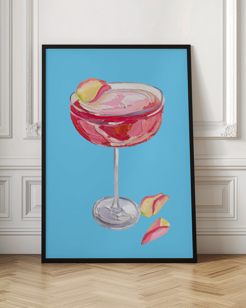 Sparkling Rose Gin Cocktail Poster