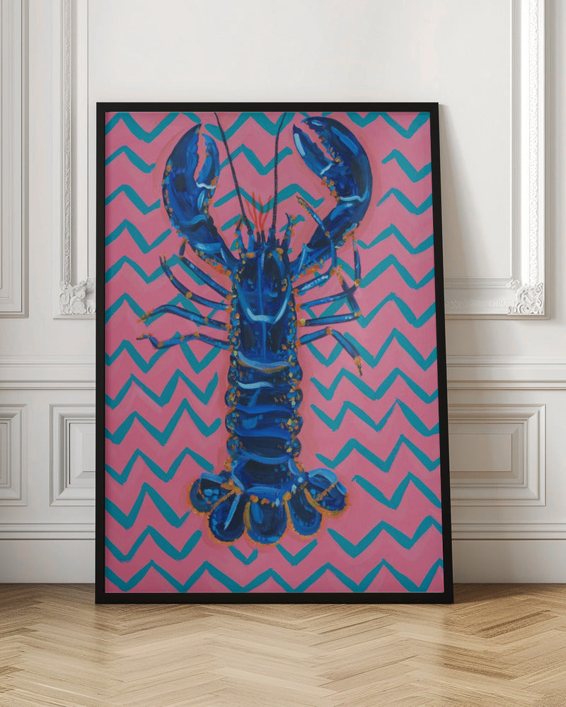 Lobster On Zigzag Poster