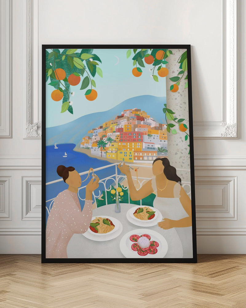 Girls in Positano Poster