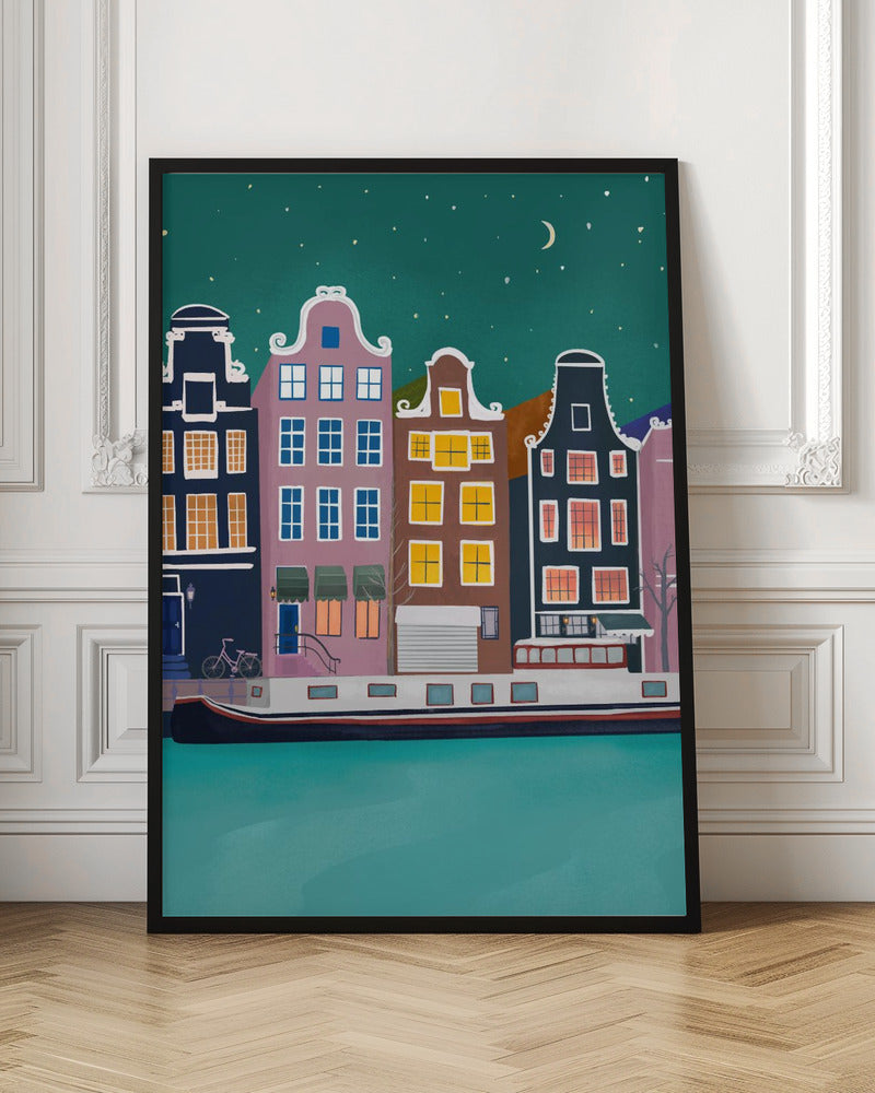 Amsterdam by night Poster