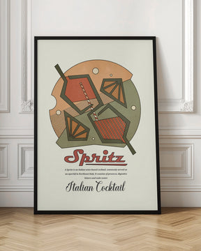 Geometrical spritz print Poster