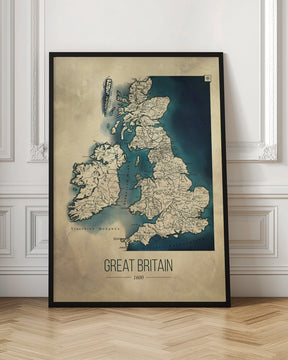 Great Britain map Poster