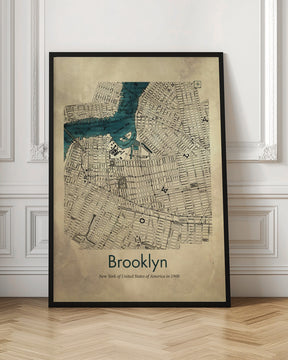 Brooklyn map Poster