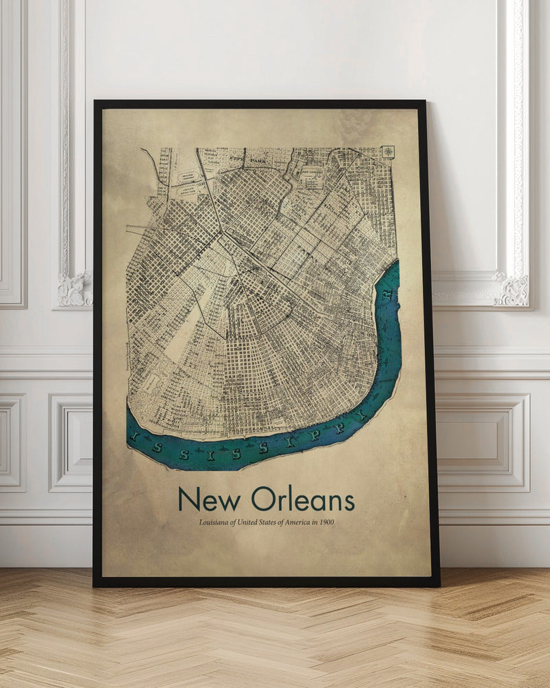 New Orleans map Poster