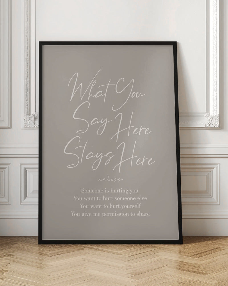 Stays Here No2 Poster