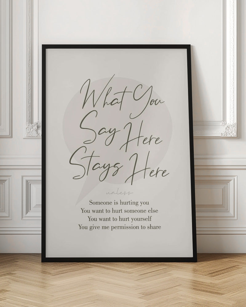 Stays Here No1 Poster