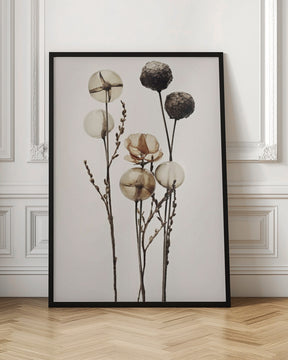 Glass Ball Flowers Poster