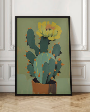 Flowering Cactus Poster