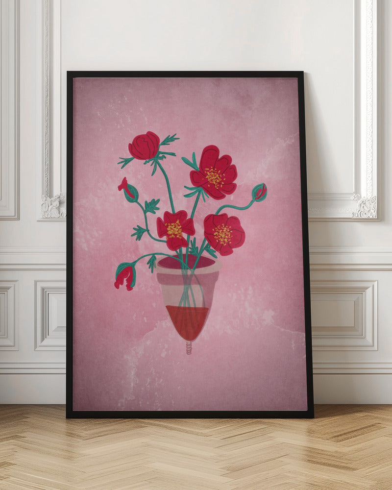 Cup of flowers Poster