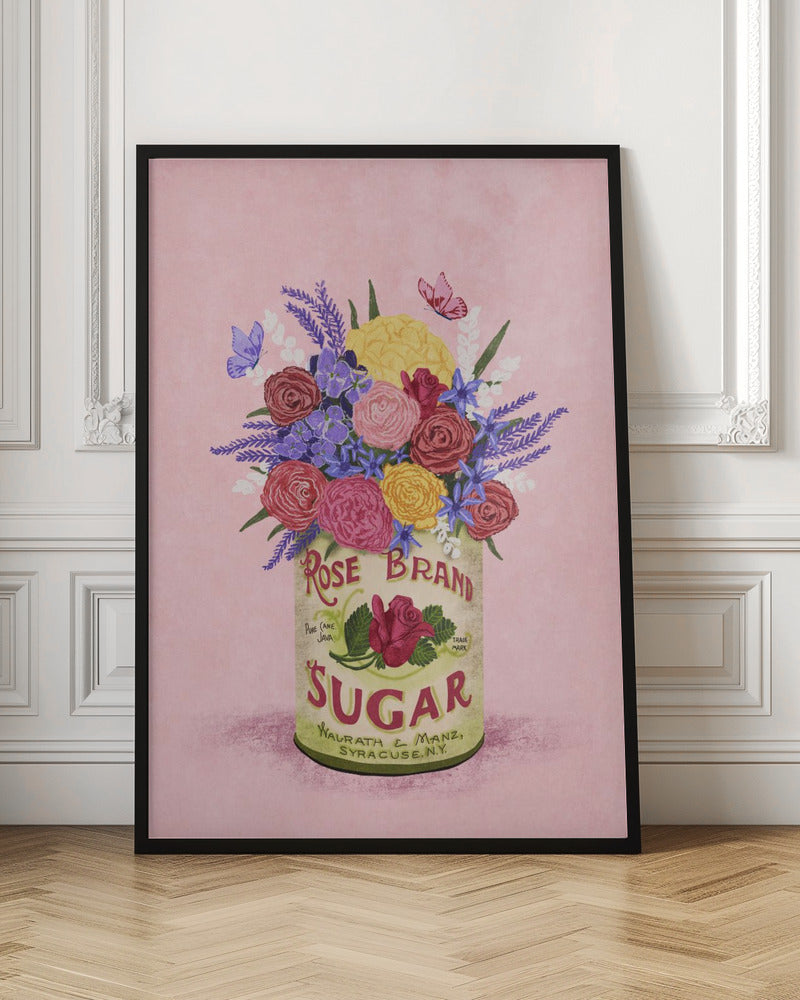 Flowers In a vintage Can Poster