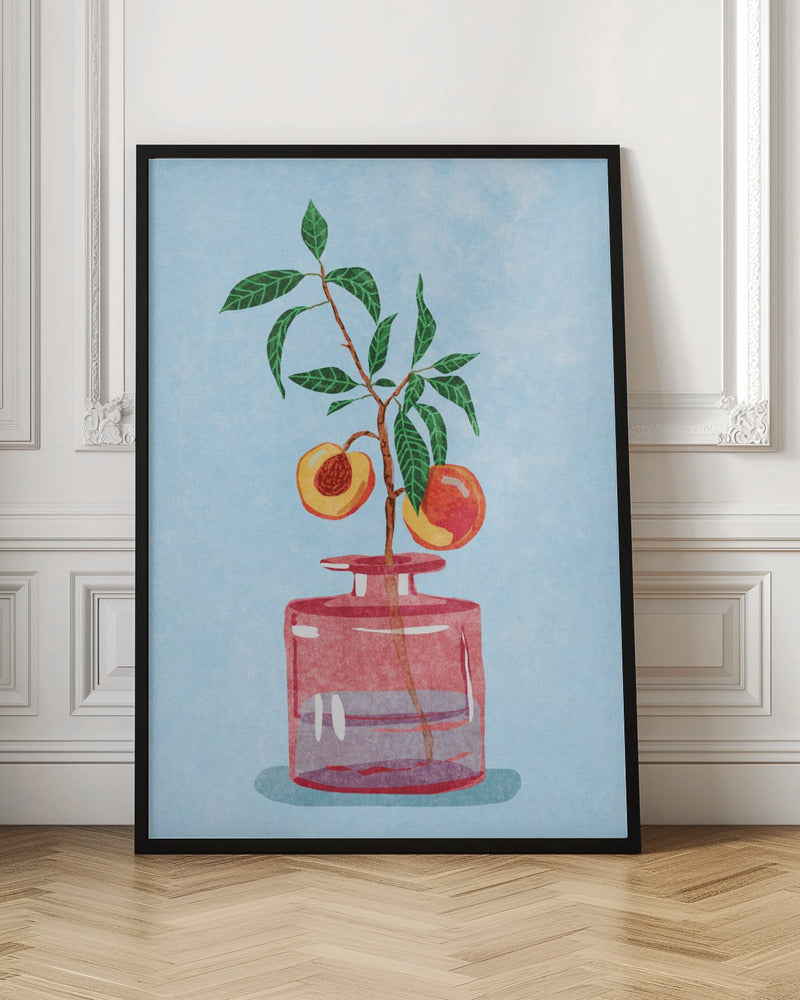 Peach Tree in Vase Poster