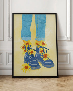 Sunflower Walk Poster