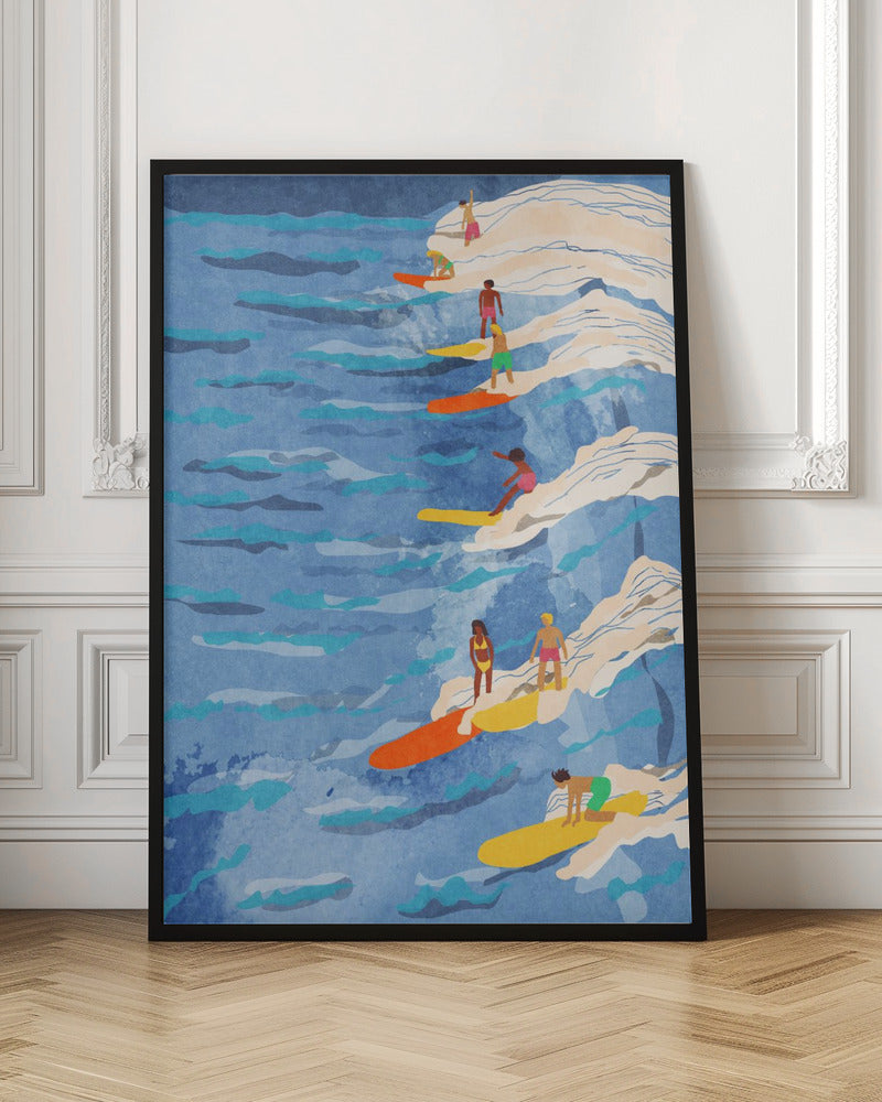 chilled surfing Poster