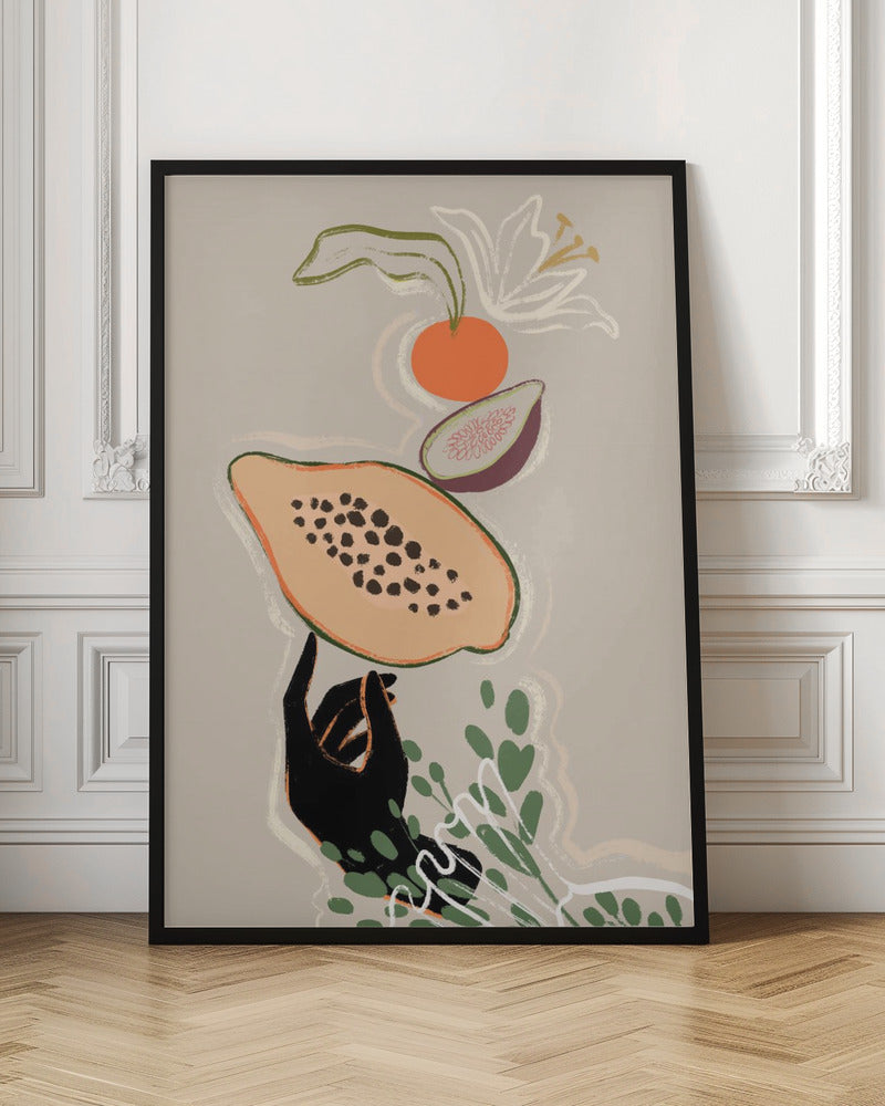 Balancing Fruits Poster