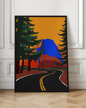 Clacier Road With Half Dome Poster