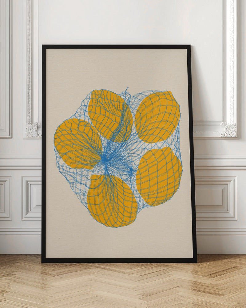 Five Lemons In a Net Bag Poster