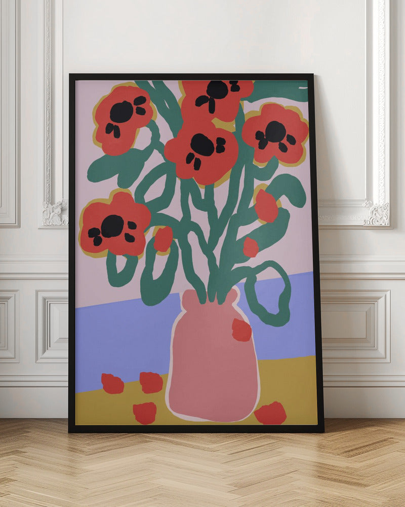 Poppy In Pink Vase Poster