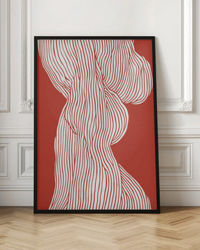 Fibers No 1 (Red) Poster