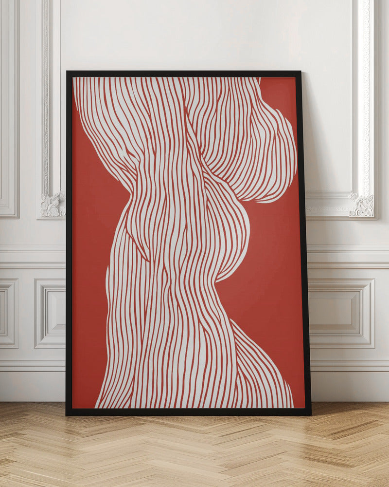 Fibers No 1 (Red) Poster