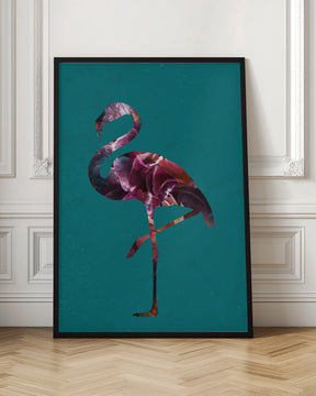 Flamingo Pink and Green Poster