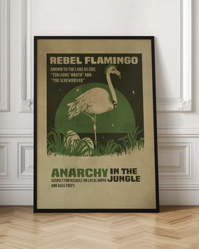 Flamingo rebel print Poster