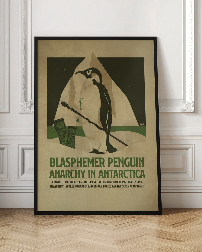 Penquin funny print Poster