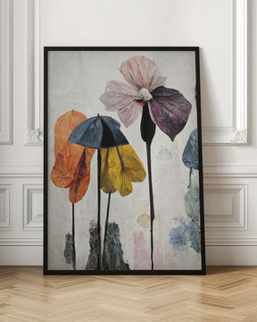 Umbrella Flowers No2 Poster