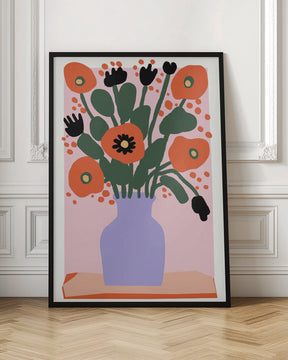 Poppy In Purple Vase Poster