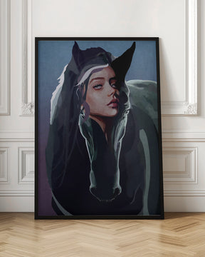 Woman and Horse Poster