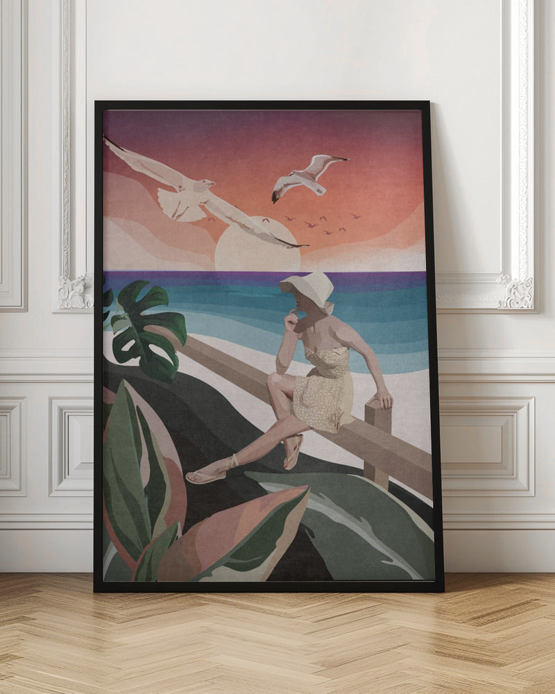 On the Beach Poster