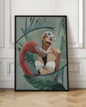 Flamingo Lady Poster