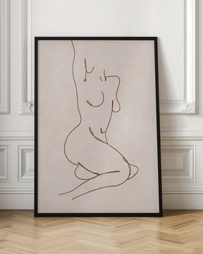 Line Art Woman Body Poster