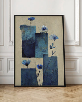 Blocks And Flowers Poster