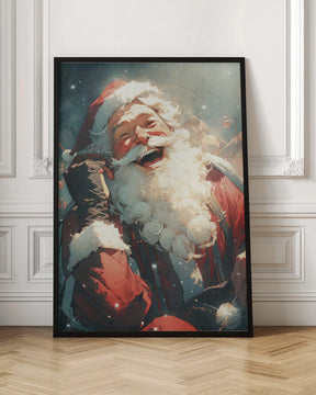 Laughing Santa Poster