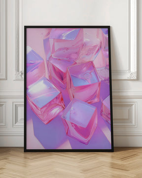 Pink Ice Cubes Poster