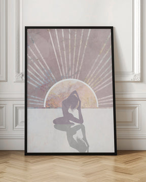 Pink Gold Sun Yoga 2 Poster