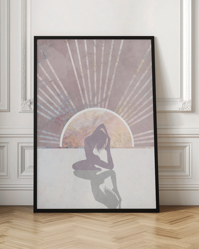 Pink Gold Sun Yoga 2 Poster