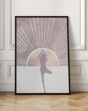 Pink Gold Sun Yoga 1 Poster