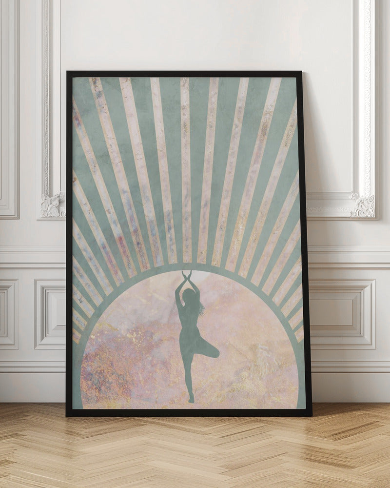 Yoga Boho Sun Rise Green 1 Poster