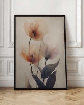 Parchment Flowers No 2 Poster