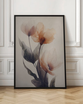 Parchment Flowers No 8 Poster